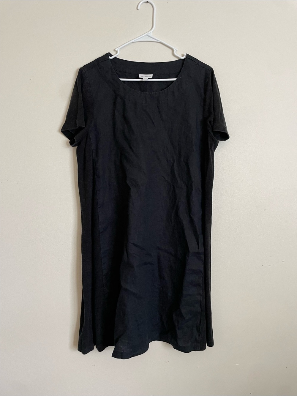 Pure Jill Linen mid length black dress